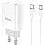 СЗУ-USB HOCO C80A PD 20W+QC3.0 (1USB/1Type-C/3.1A) + кабель Type-C-Type-C White