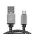 Usb-cable Micro USB Aspor A131 2.4A 1.2m orig 100% ( круглий, пластиковий шнур ) Black / grey