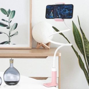 Держатель для смартфона HOCO PH23 (настольный) White/pink