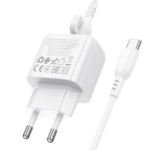 СЗУ-USB BOROFONE BAS41A 2USB 2.4A + кабель Type-C White (блістер)