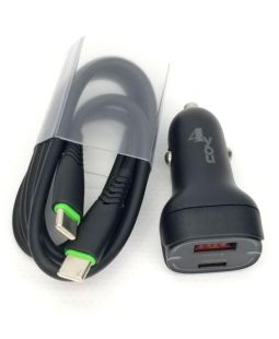 АЗУ 4you B3 (PD20W + QC3 18W, Fast Charger, 2 USB, 3.6-12V) black + кабель Type C-Type C
