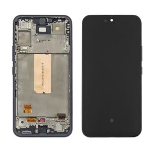 LCD Samsung A54 /A546F (2023) із чорним тачскрином + корпусна рамка OLED ШИРОКА РАМКА (M)
