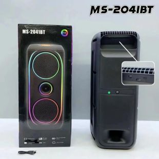 Портативная колонка MS-2041BT (USB+SD+Bluetooth+FM+LED) Black