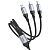 Usb-cable 3 in1 Micro USB/iPhone5/Type-C HOCO X102 1m (круглый) Black