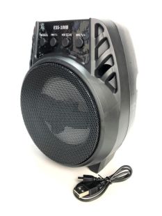 Портативна колонка ESS-108B (USB+SD+Bluetooth+FM+дисплей+адаптер від мережі+1-динамік) Black