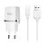 СЗУ-USB HOCO C12 Smart 2.4A 2 Usb + кабель Micro USB White