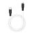 Cable Type-C/iPhone 5 HOCO X21 Plus 1m (круглий) Black/white