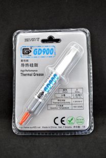 Термопаста у шприці GD900 сіра 7g , теплопров 4.8 W/mK, щільність 2.3 г/см3 (M) 