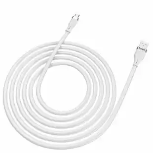 Usb-cable Micro USB HOCO U72 Forest Silicone 2.4A 1.2m (метал. коннект, плоский) White / silver