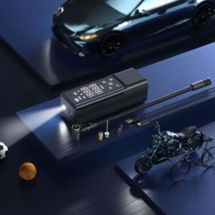 Автомобильный аккумуляторный компрессор HOCO ZP7 Black (М)