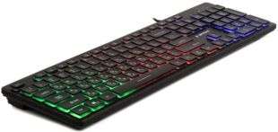 Клавиатура проводная Gembird KB-UML-01-UA (USB,мультимедийная с разноцветной подсветкой) Black