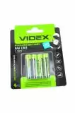 Батарейка Videx LR03 AAA лужна (4 на блістері, 40 в упак.)