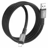 Usb-cable iPhone 5 HOCO X85 2.4A 1m (круглий) Black