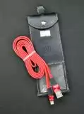 Usb-cable iPhone 5 Aspor A159 2.4A 1.2m ( плоский шнур, метал. коннект ) Red