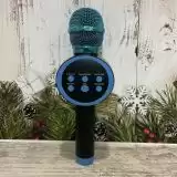 Мікрофон-караоке бездротовий V11 (Bluetooth, USB слот) Blue