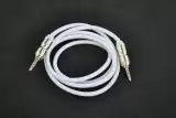 Аудіо кабель 3,5mm / 3,5mm AUX 3pin Premium Рептилія (силикон.обплетка, метал. коннект, тих.пакет) White