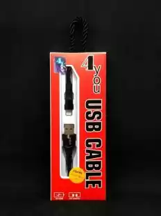 Usb-cable iPhone 5 4you Florida ( 2A, silicon, чорний ) - НОВИНКА! 