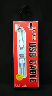 Usb-cable iPhone 5 4you Tems white (2A) (від10шт - 10%)