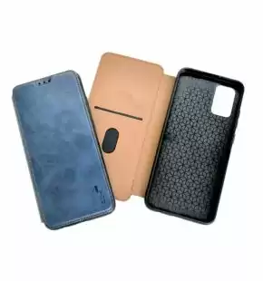 Flip Cover for Samsung A03s/A037 DDU Premium Dark blue (PU Шкіра) (4you)