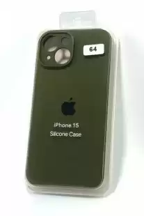 Чохол iPhone 15 Silicon Case original FULL Camera №64 olive green (4you)